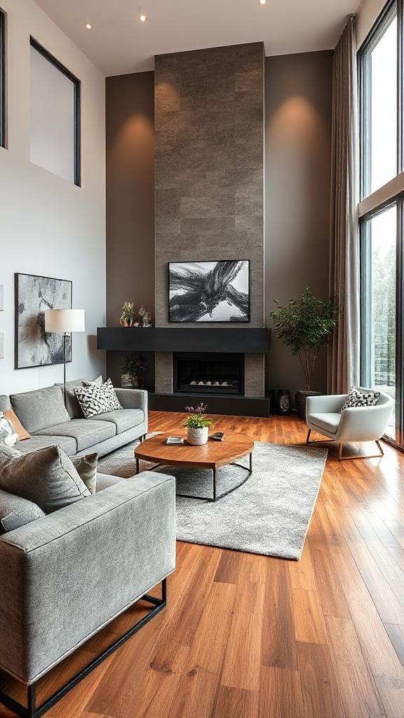 a color corrected living room