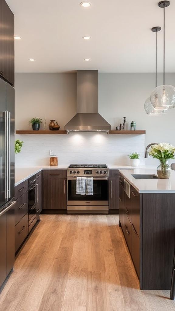 kitchen with vinyl plank flooring