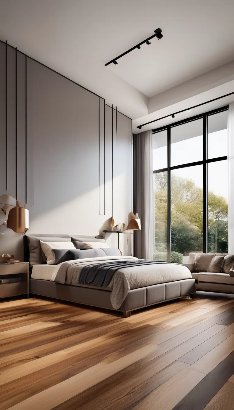 modern bedroom refinished recently